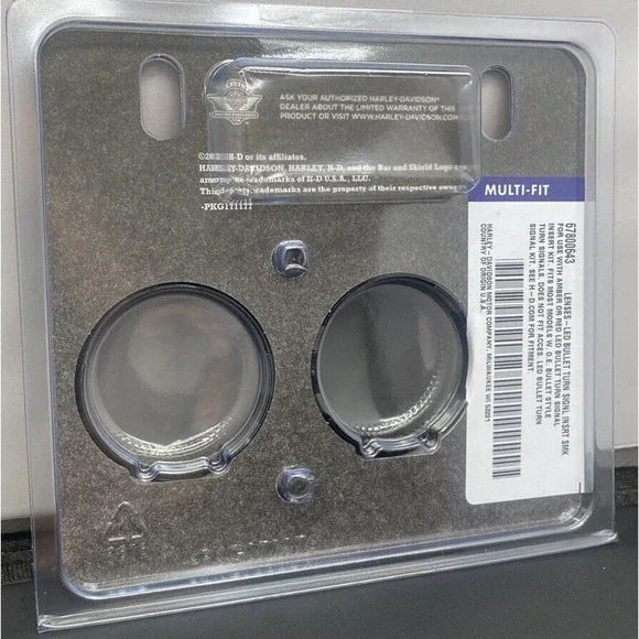Harley Davidson HD Motors LED Bullet Turn Signal Smoke Lens Insert 67800643 NEW - Picture 6 of 9
